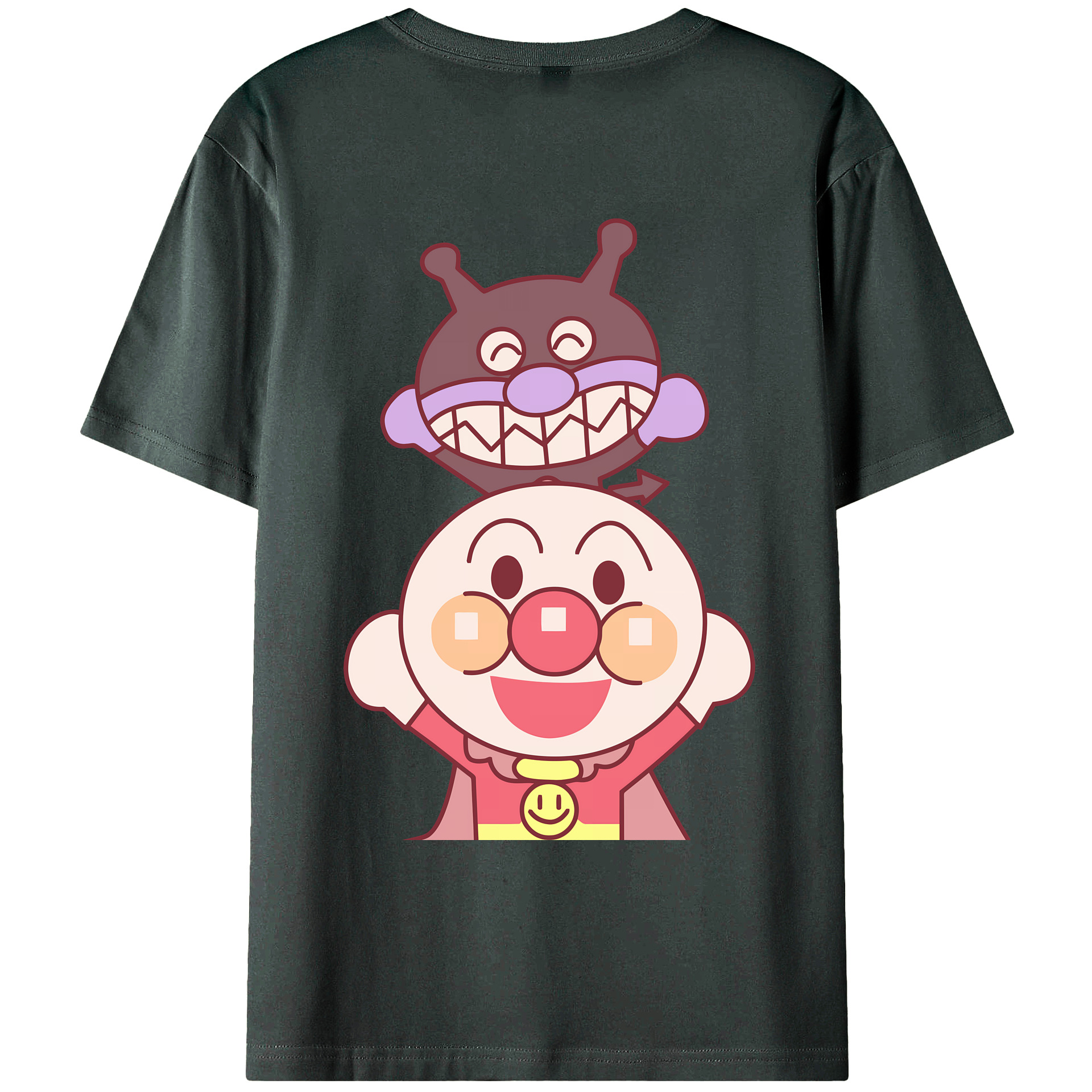 （画像用） アンパンマン Anpanman 綿100％ メンズ半袖Tシャツ（バックプリント） 通気性